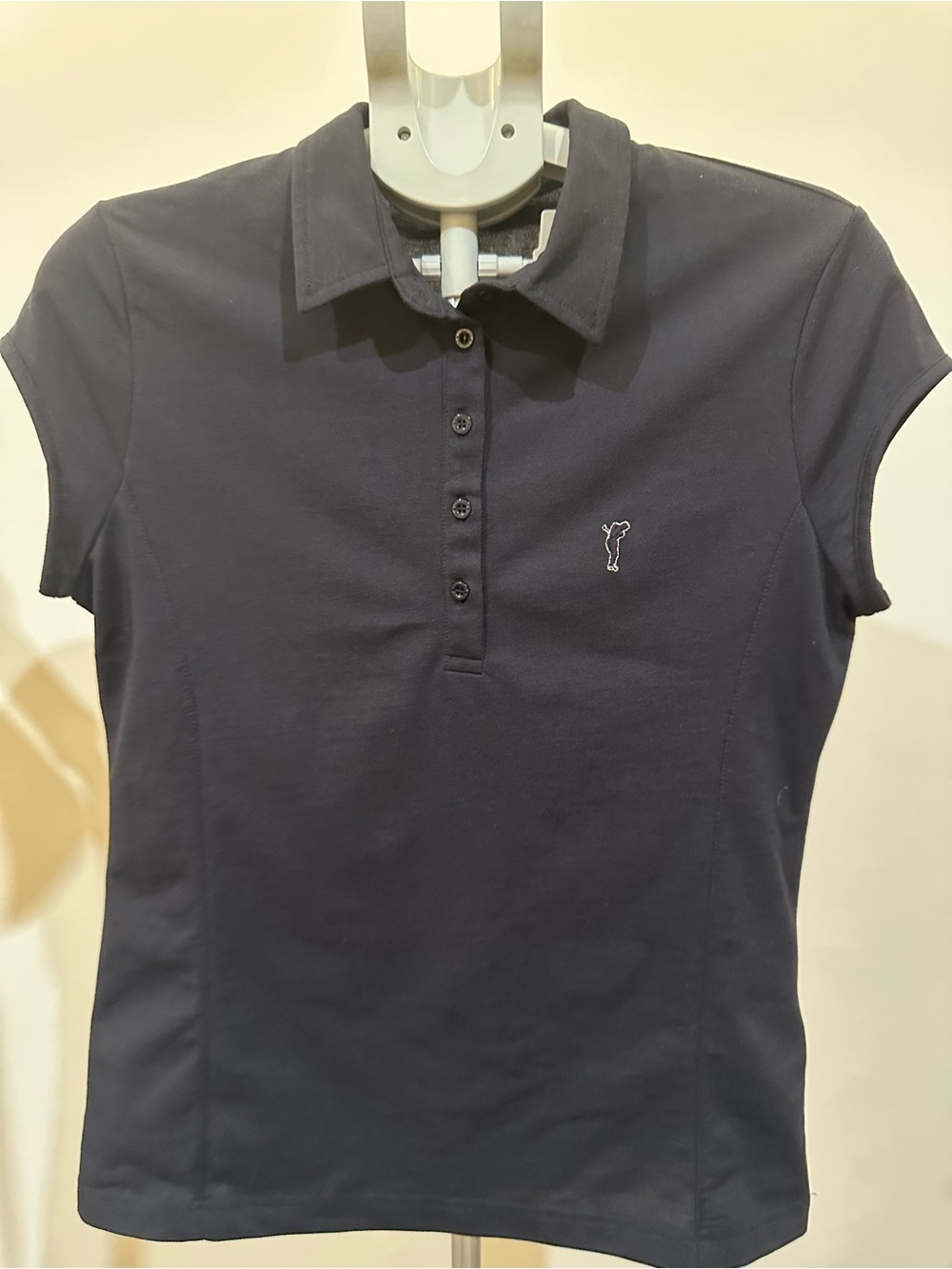 Women’s Navy Polo Tank Top with Contrast Logo